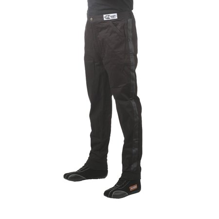 RACEQUIP SINGLE LAYER RACING DRIVER FIRE SUIT PANTS; SFI 3.2A/ 1 ; BLACK 3X-LAR 112008